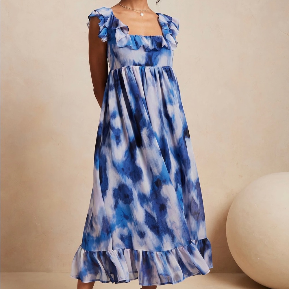 EMPIRE-WAIST MAXI DRESS LARGE